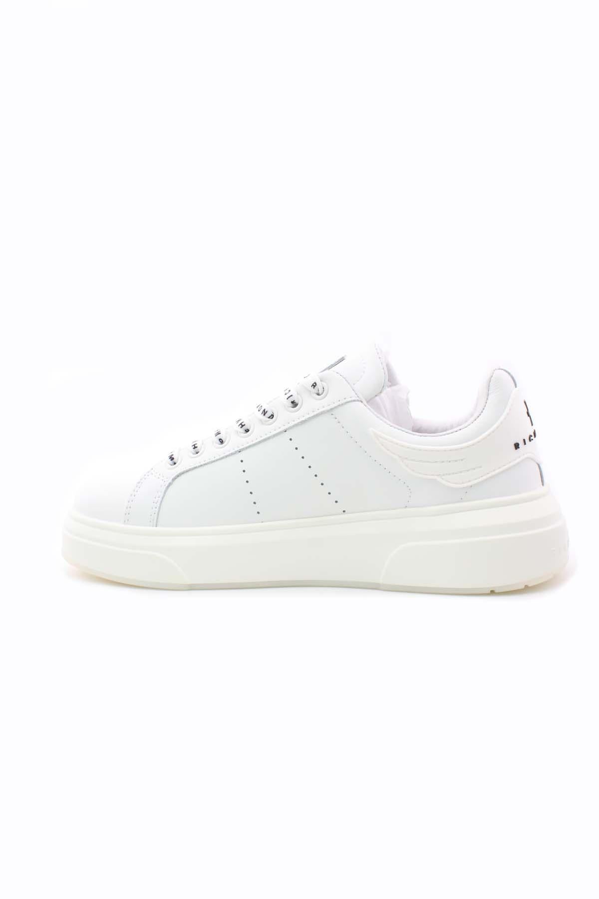 Sneaker in pelle liscia con logo in contrasto Richmond 