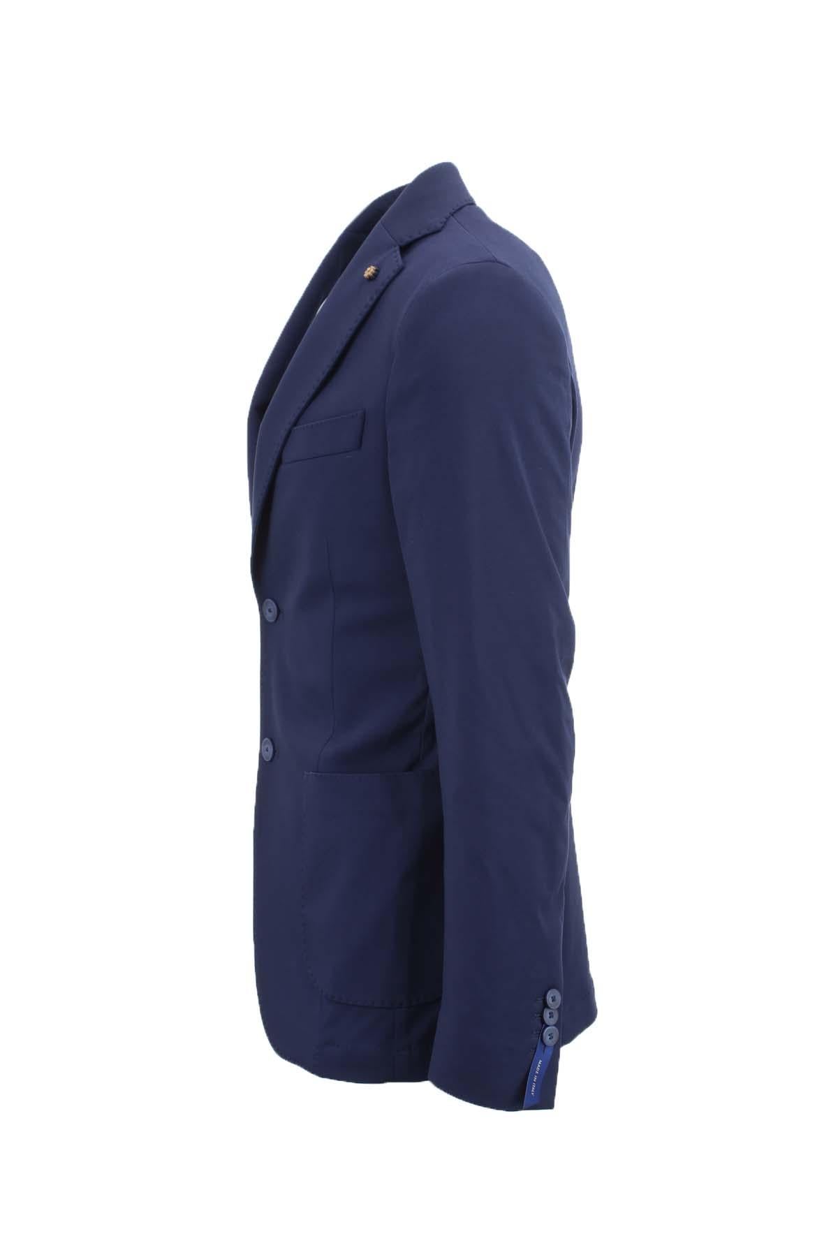 Giacca monopetto sfoderata in tessuto stretch 