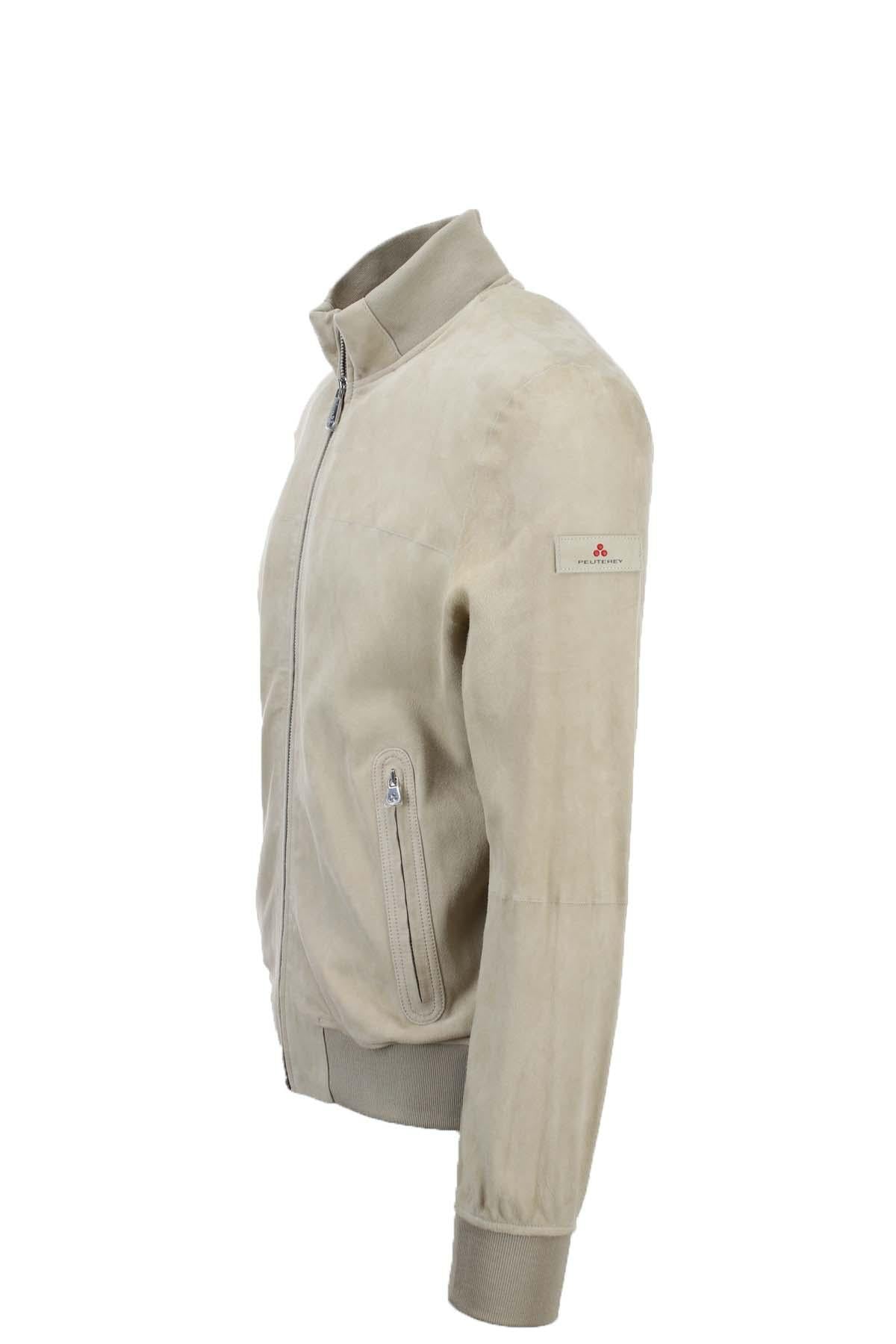 Bomber in pelle scamosciata 