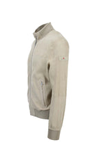 Bomber in pelle scamosciata 
