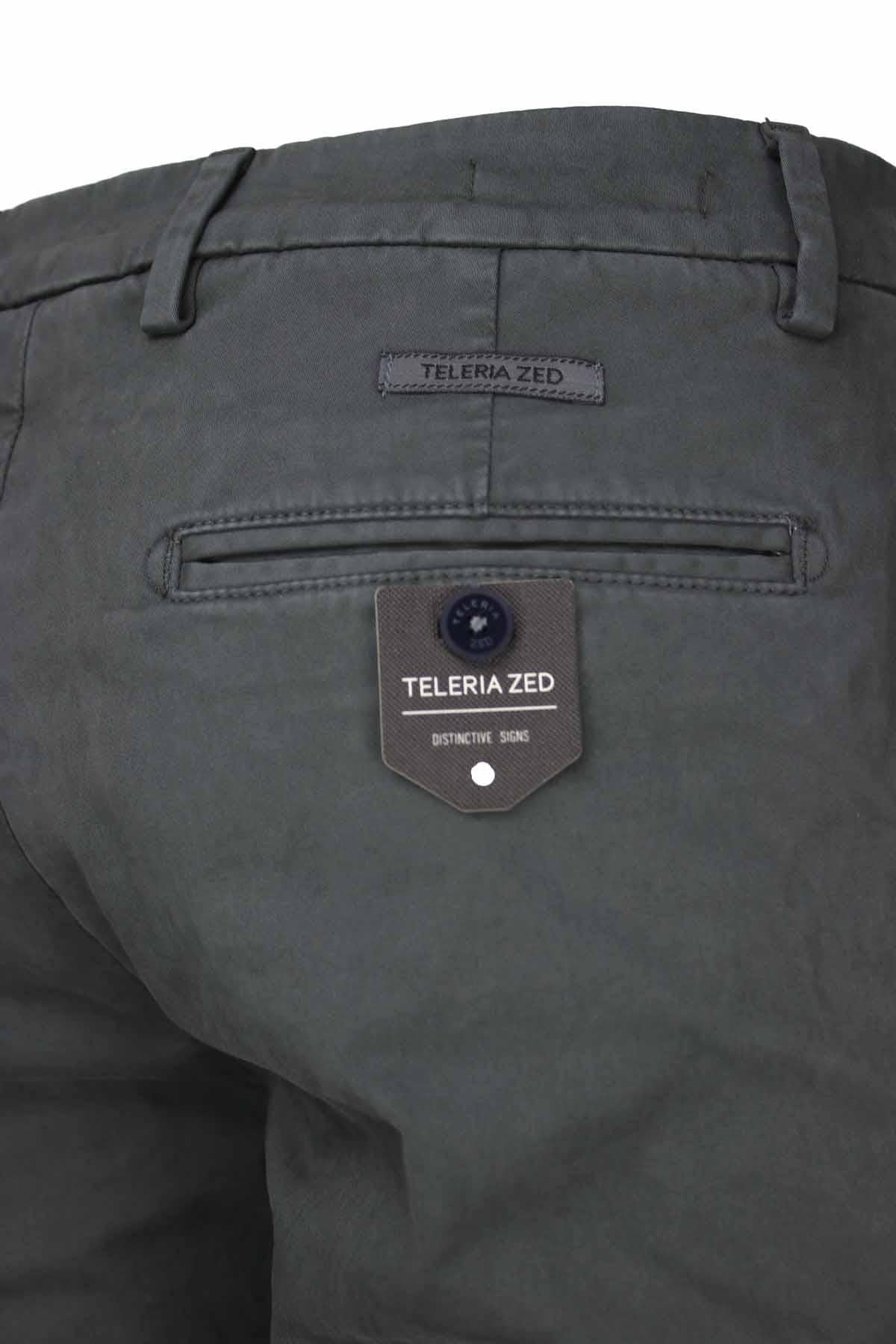 Pantalone chino in raso di cotone stretch 