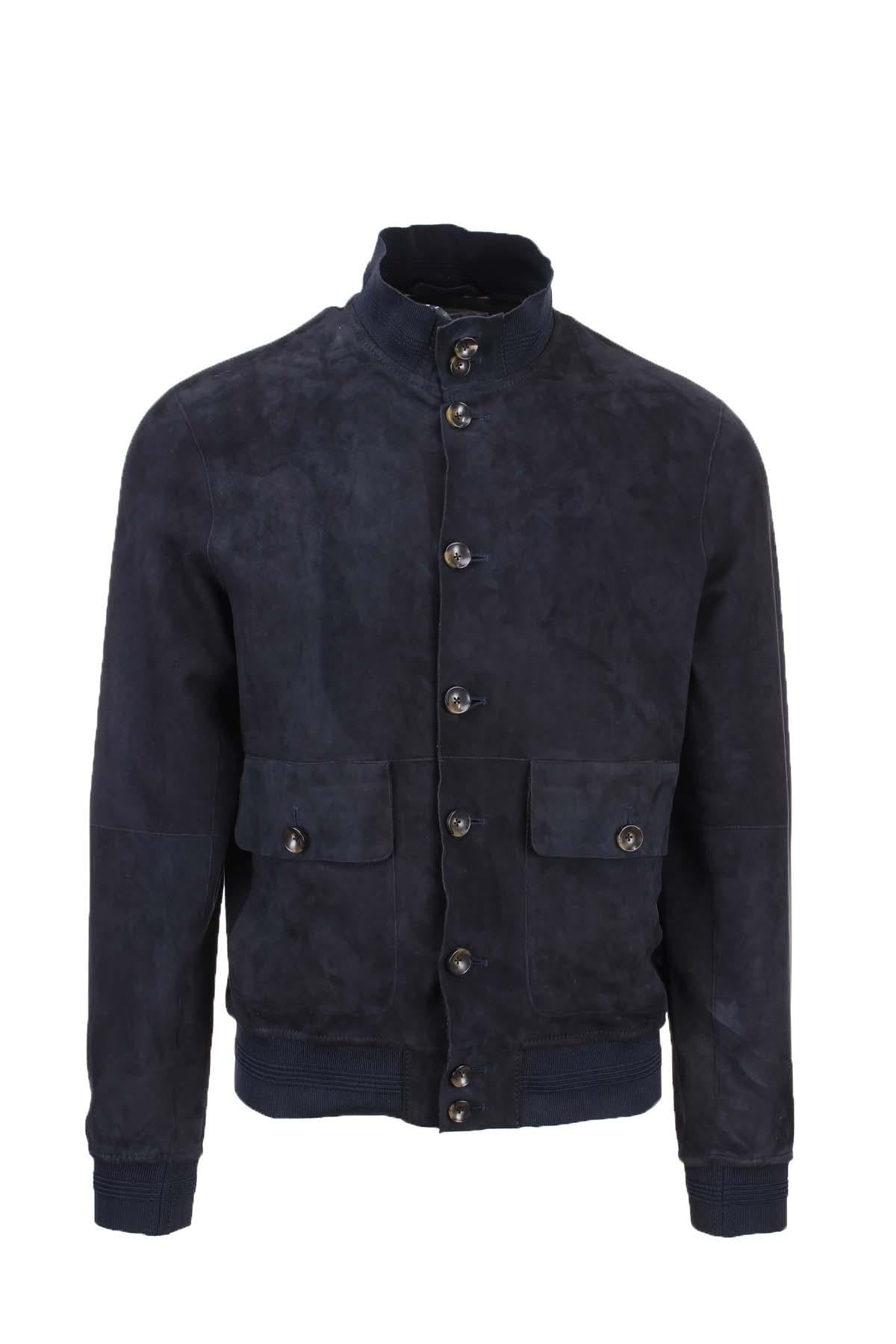 Giubbotto in pelle scamosciata 