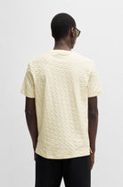 Tshirt mezza manica in cotone con monogrammi Boss 