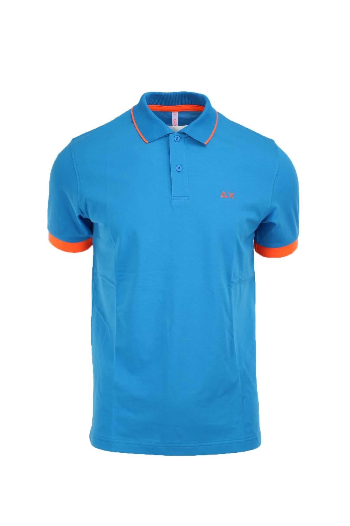 Polo mezza manica con profili fluo 