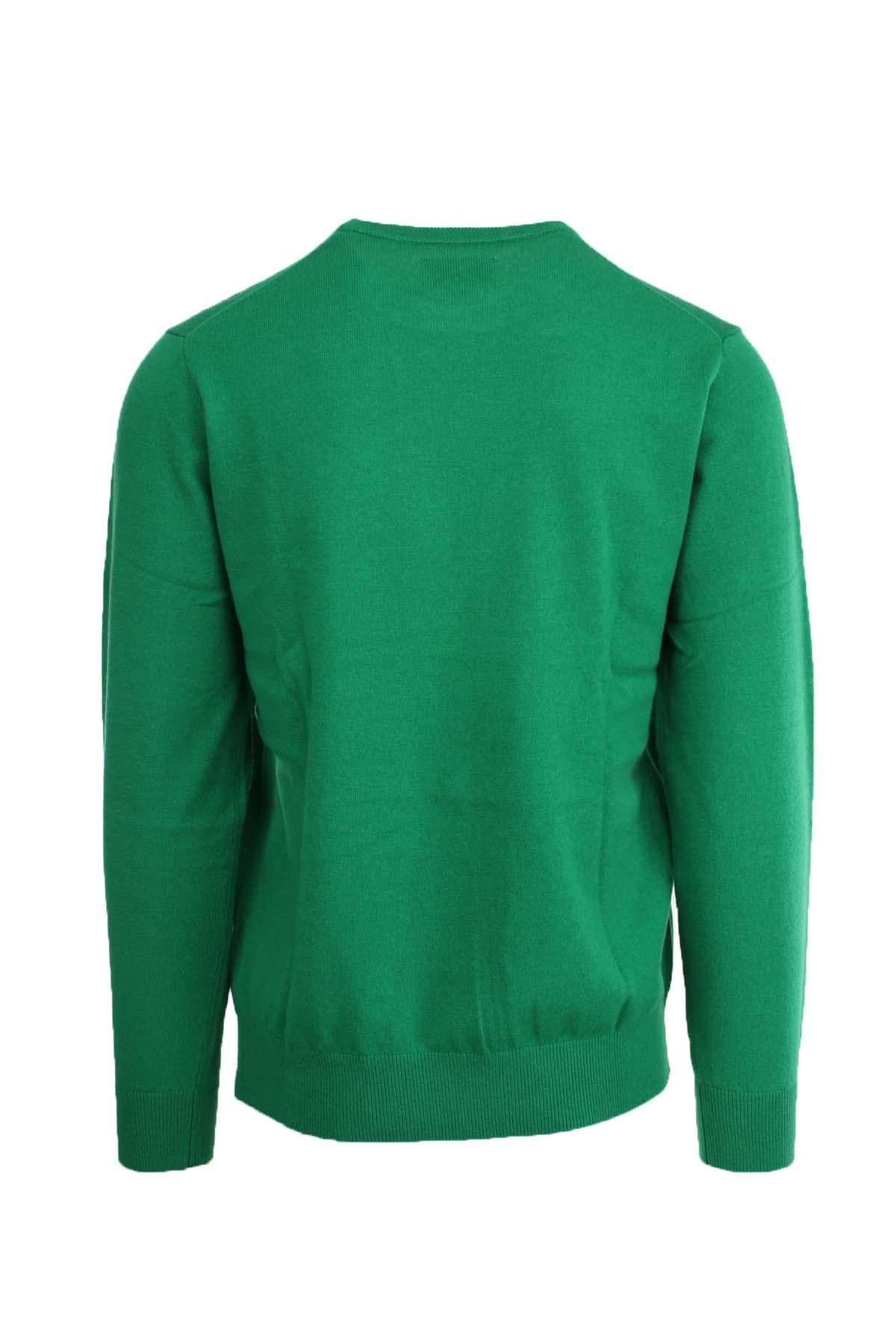 Maglia girocollo uomo in lana unito 