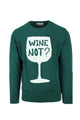 Wine Not wool crew neck pullover sweater