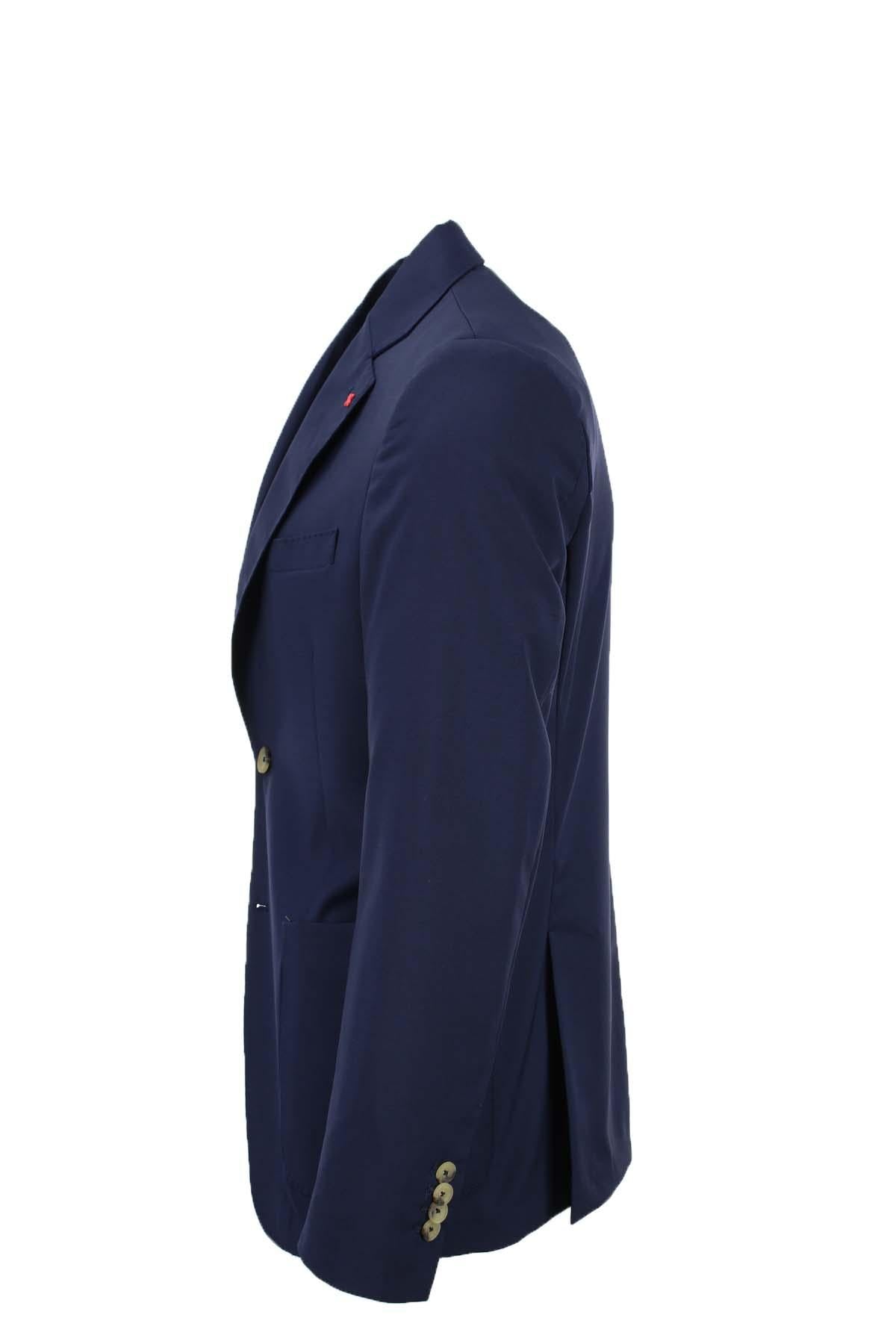 Giacca blazer sfoderato in tessuto stretch 