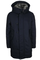 Parka con cappuccio e vera pelliccia 