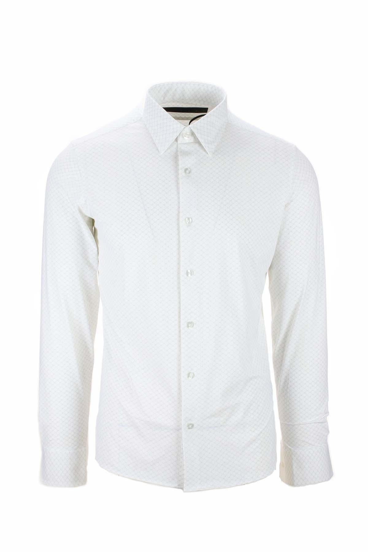 Camicia in tessuto tecnico micro fantasia 