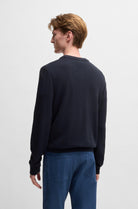 Maglione in cotone lavorato grana riso 
