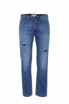 Jeans Uomo 5 Tasche Denim Used con Rotture 