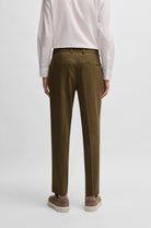Pantaloni in misto lino con elastico e coulisse 