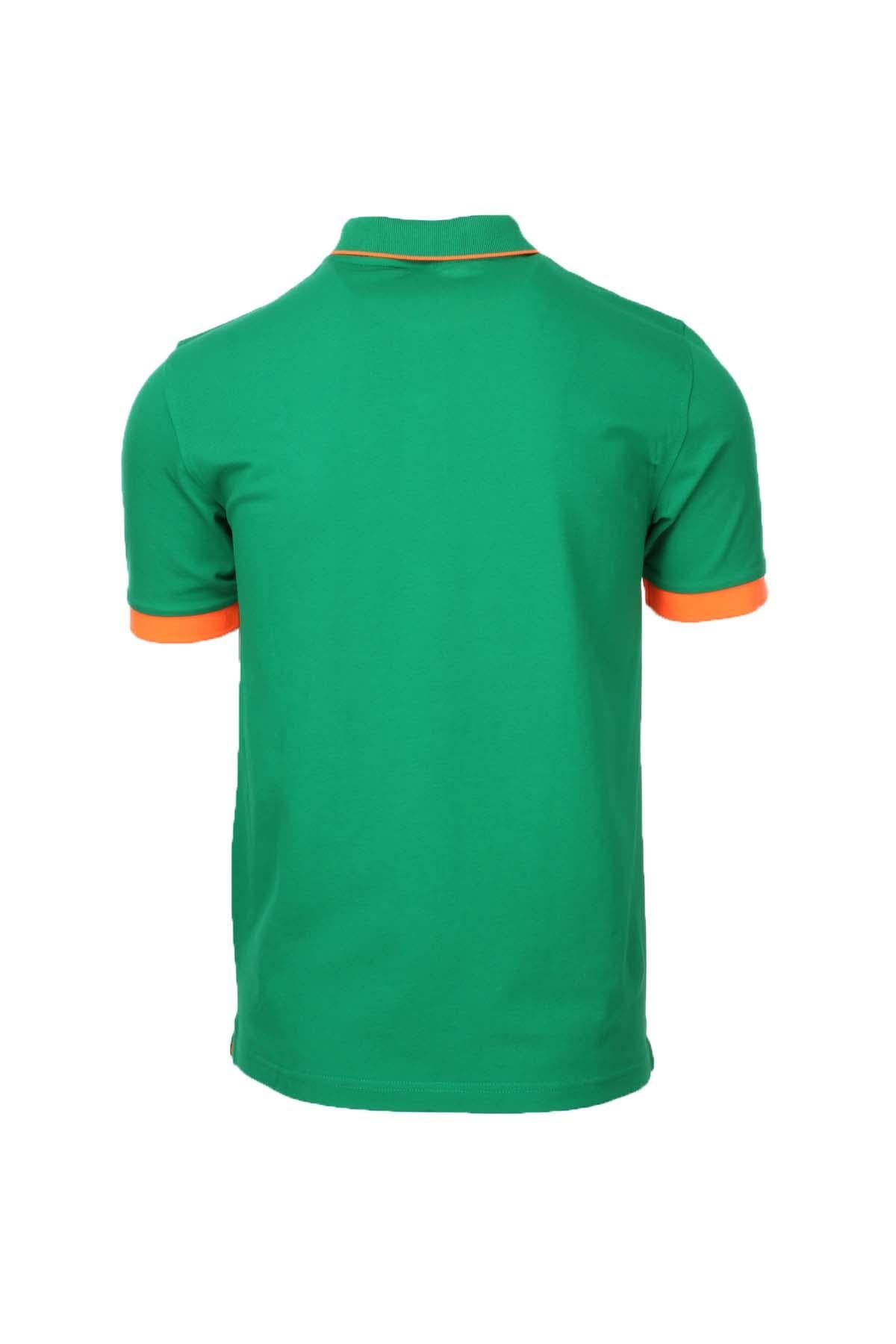 Polo mezza manica uomo profili fluo 