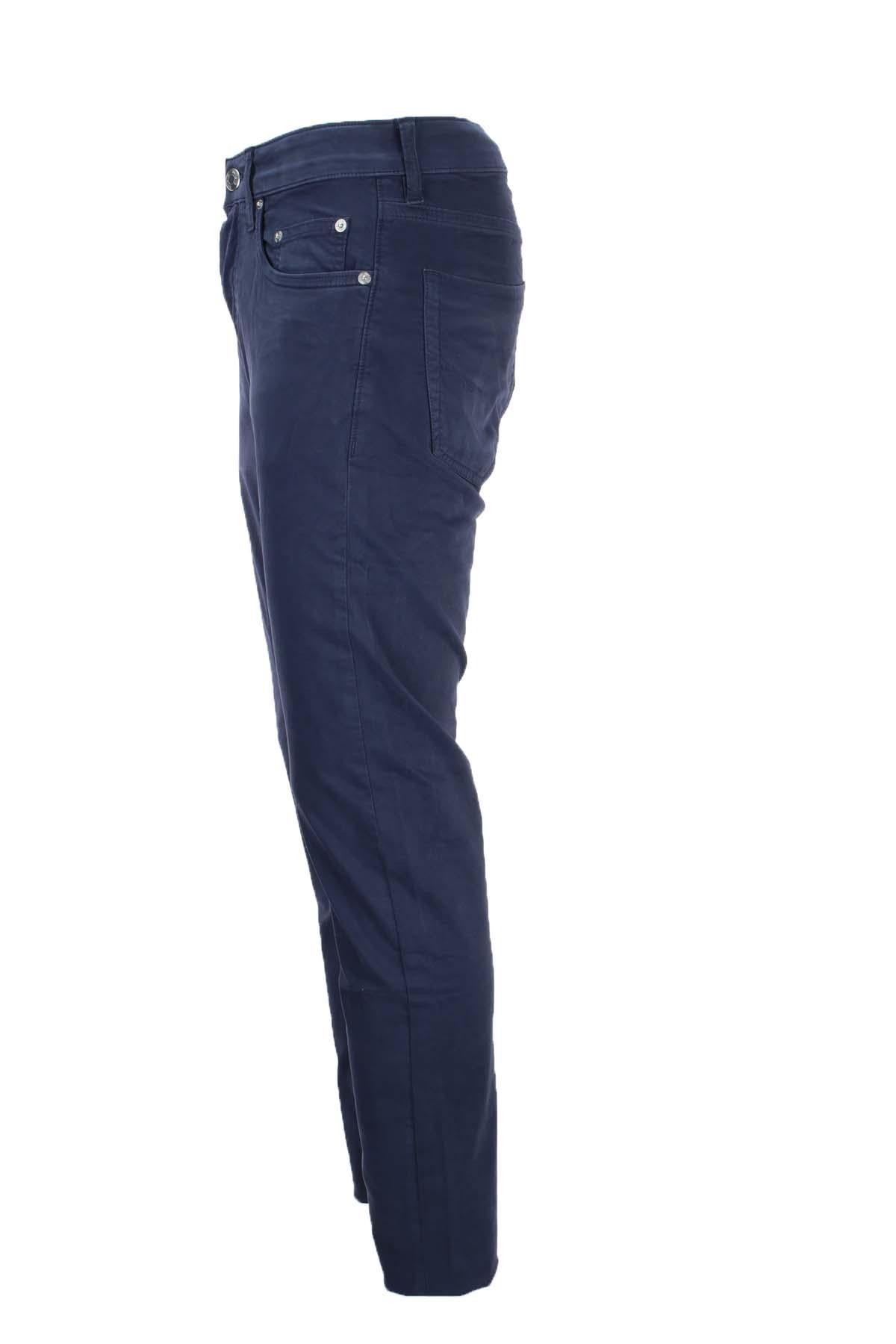 Pantalone in cotone 5 tasche con toppe 