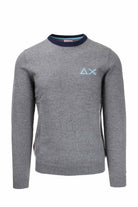 Pullover girocollo unito collo in contrasto 