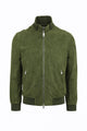Giubbotto Uomo Sands  in Suede Collo Alto Zip Argento