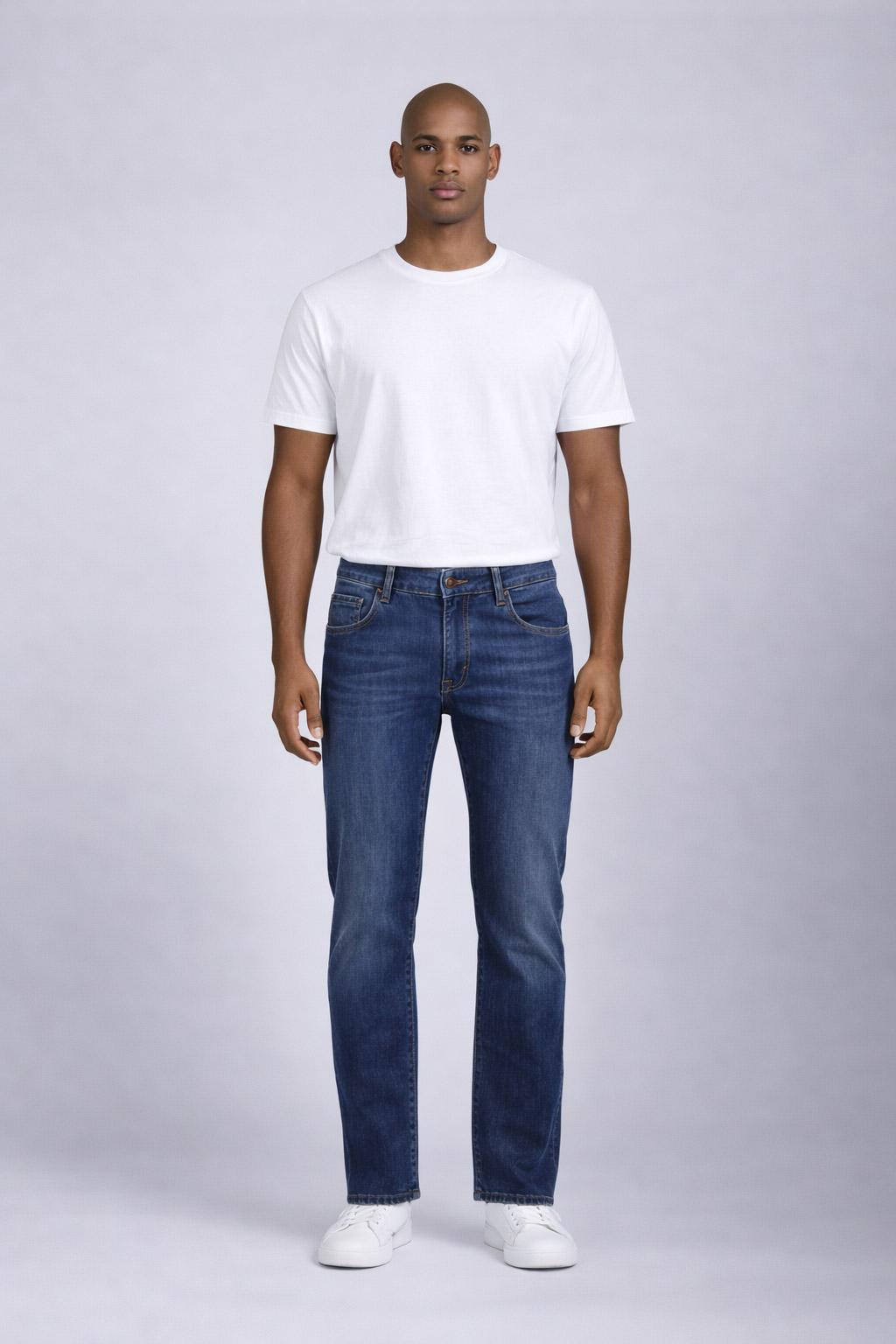 Jeans Uomo 5 Tasche Denim Stretch Slim 