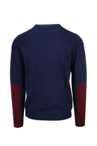 Pullover girocollo unito collo in contrasto 