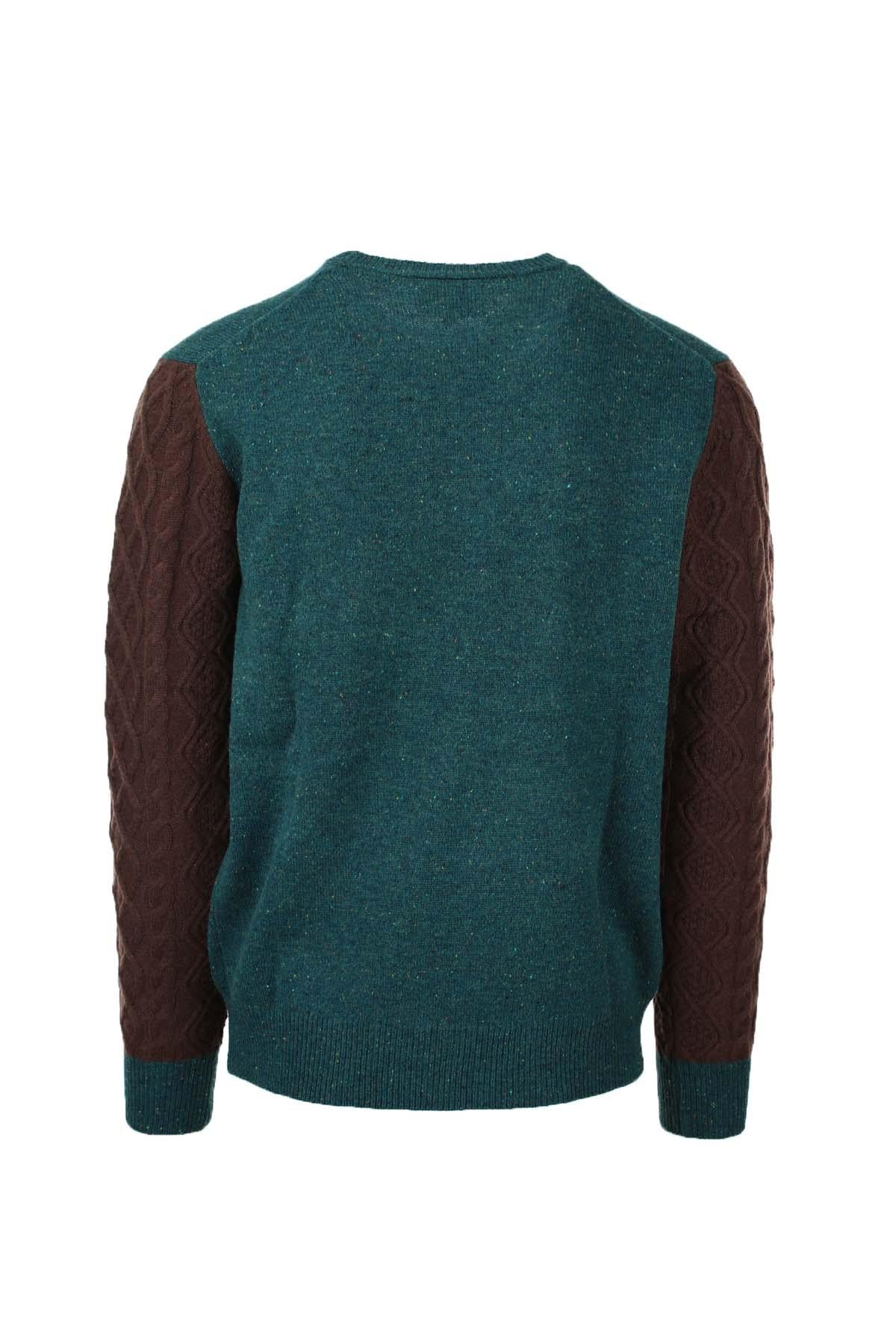 Maglia pullover girocollo in lana con trecce Polo Horse 