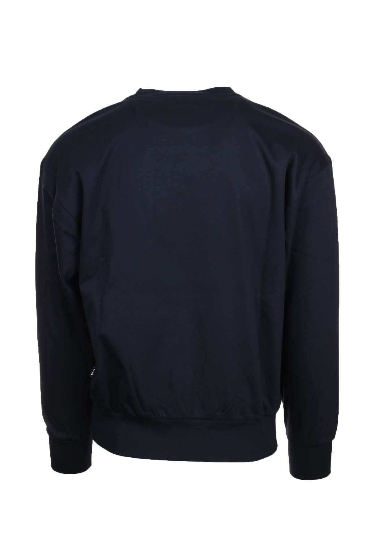 Felpa girocollo con logo glitterato 