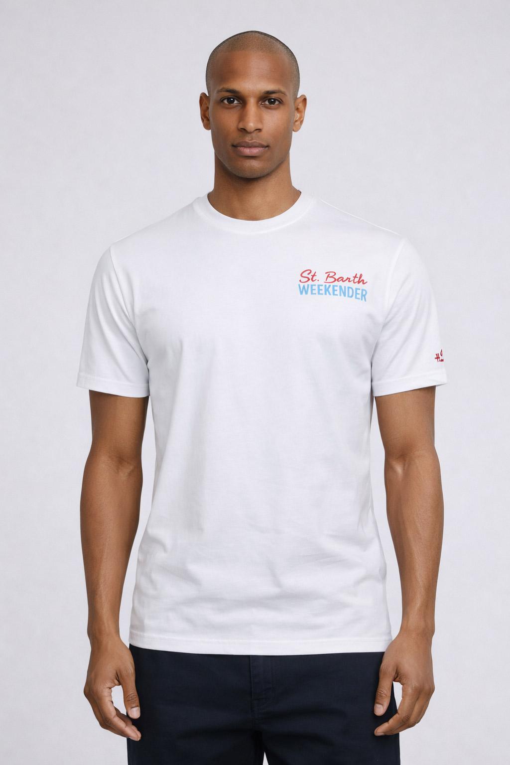 Tshirt Uomo in Cotone con Stampa Weekender 