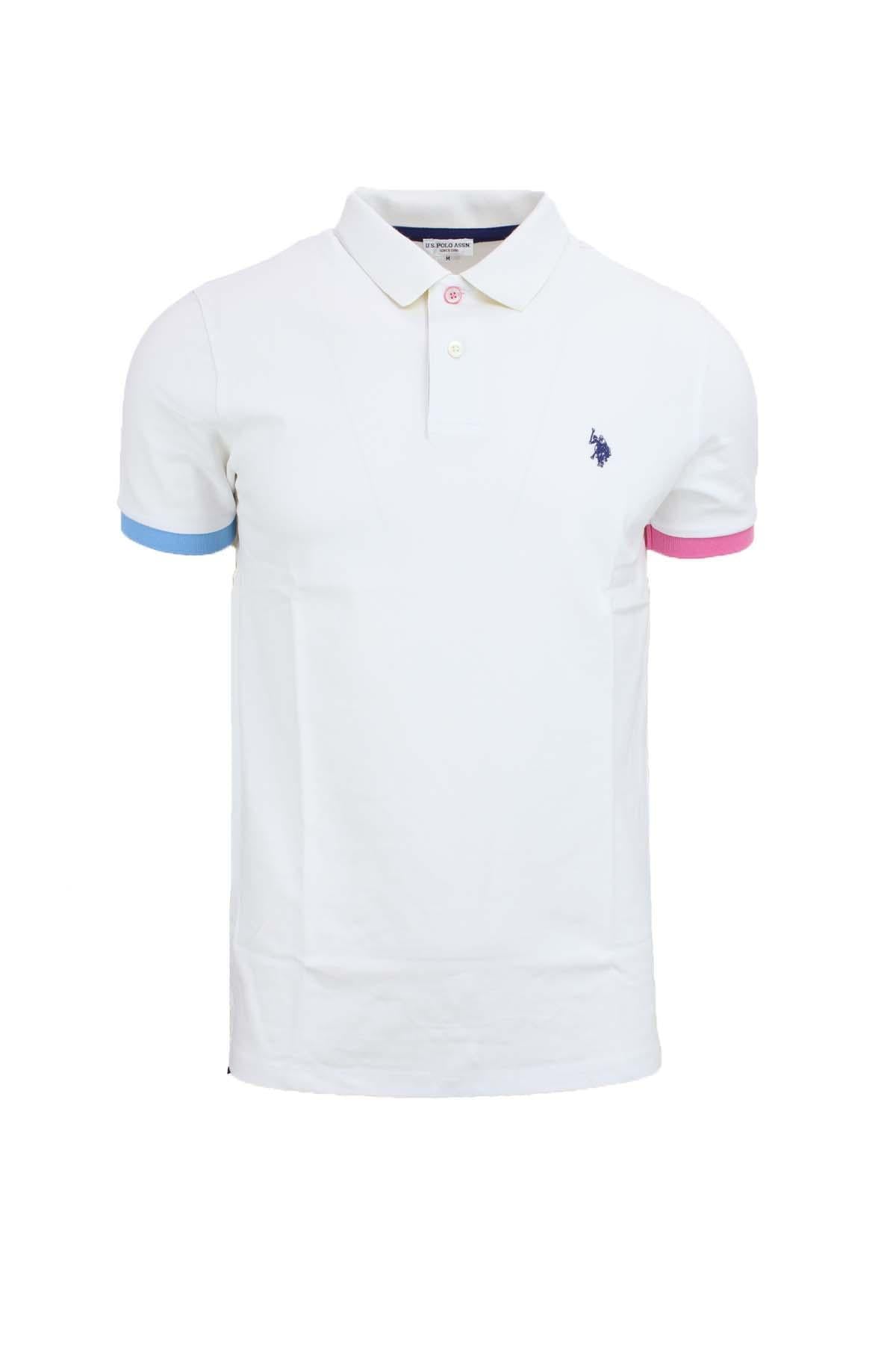 Polo mezza manica con profili in colorati 