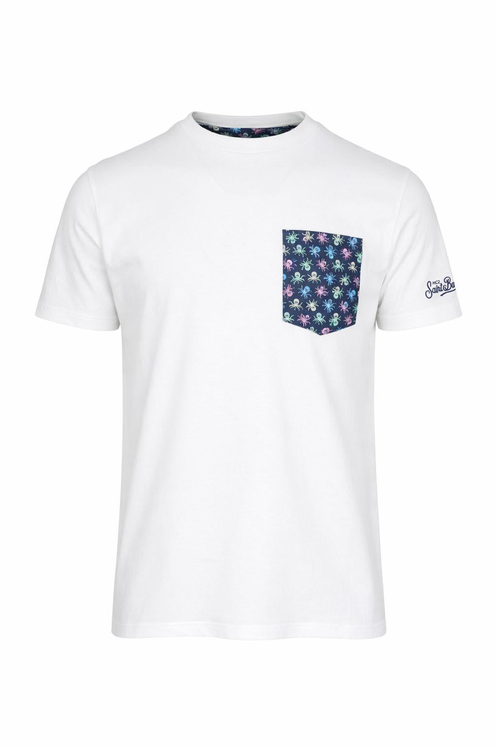 T-Shirt Uomo Taschino Polipi Multicolor 