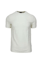 Tshirt mezza manica in cotone con monogrammi Boss 