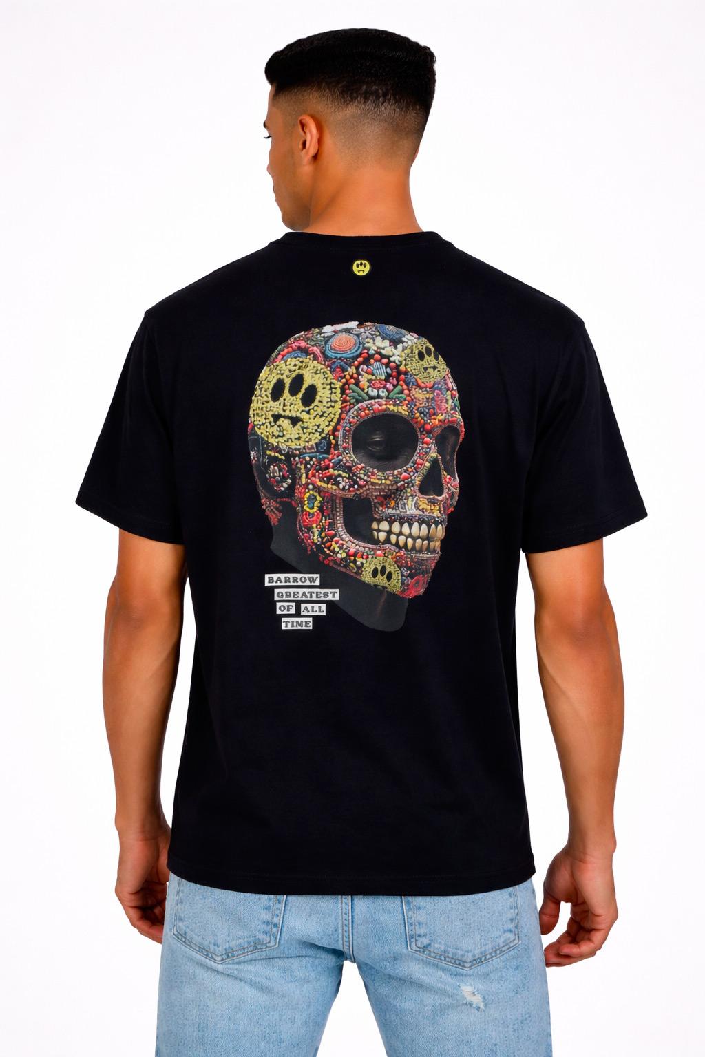 T-Shirt con stampa Teschio retro greatest of all time 