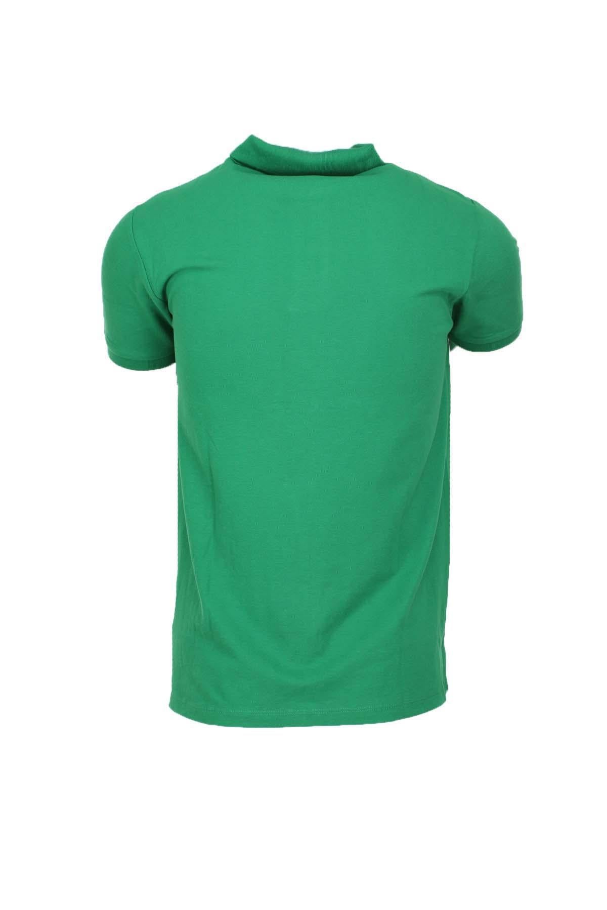 Polo mezza manica tinta unita con logo 