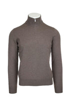 Lupetto zip in lana e cachemire 