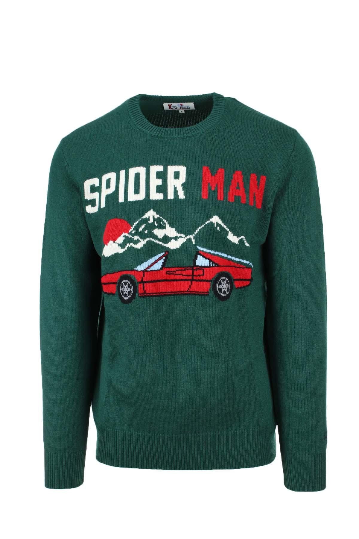 Maglia pullover girocollo in lana Saint Barth Spider Man 