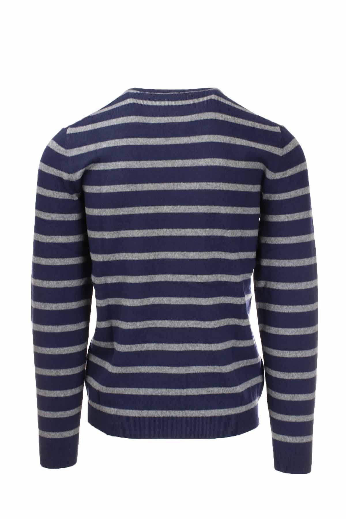 Pullover girocollo a righe 