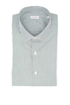 Camicia manica lunga riga in cotone 