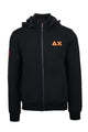 felpa cardigan zip con cappuccio
