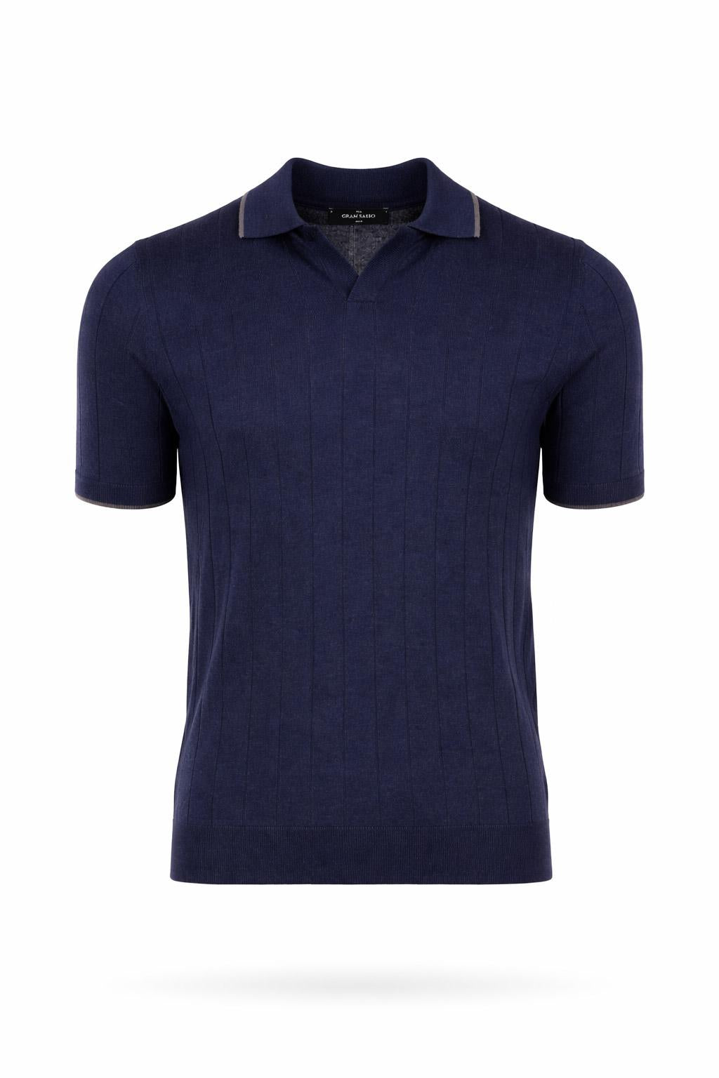 Polo Uomo in Seta Senza Bottoni 