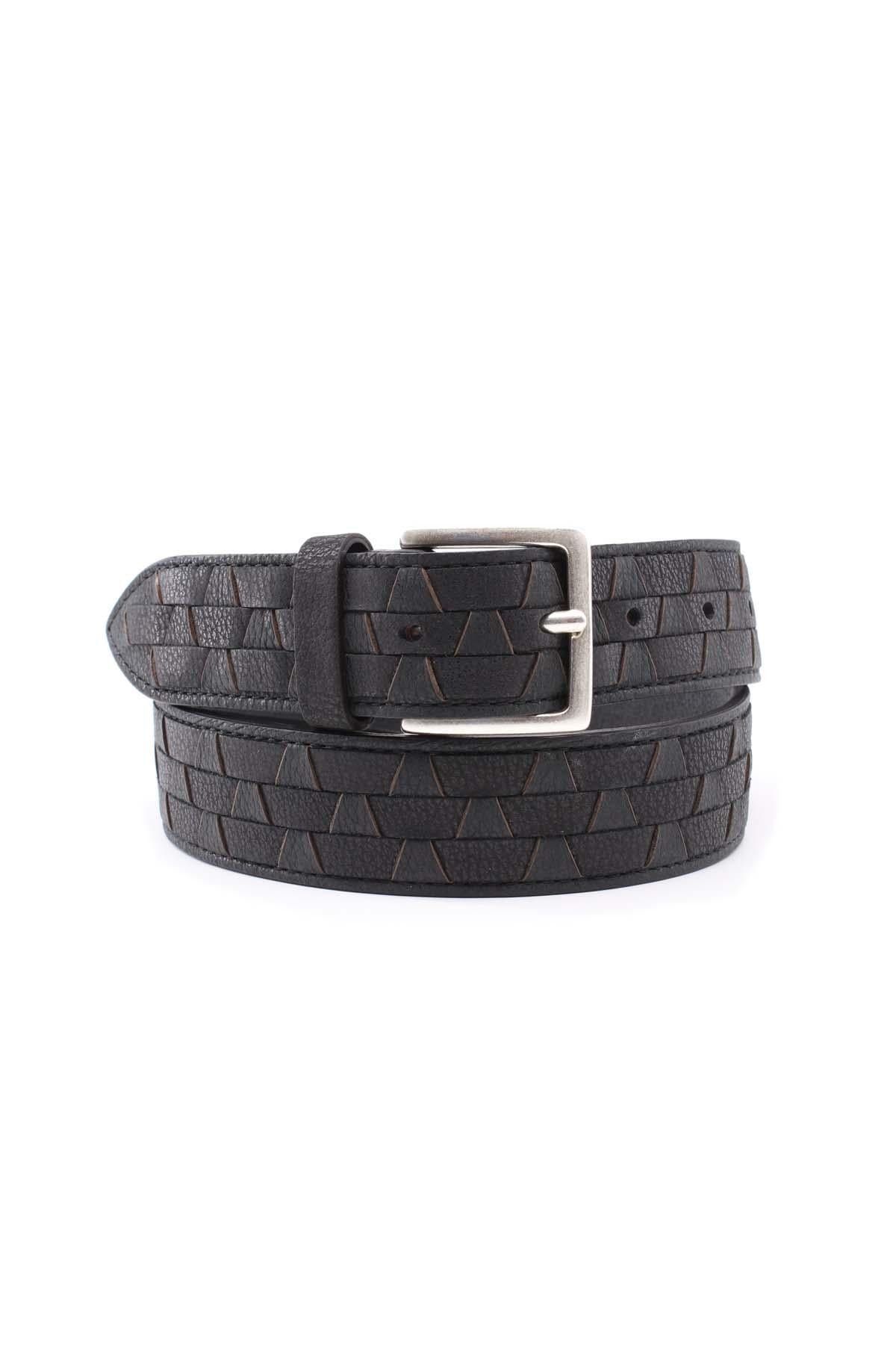 Cintura in pelle Intarsi Chevrette Woven 