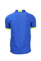 Polo mezza manica con dettagli e logo fluo 
