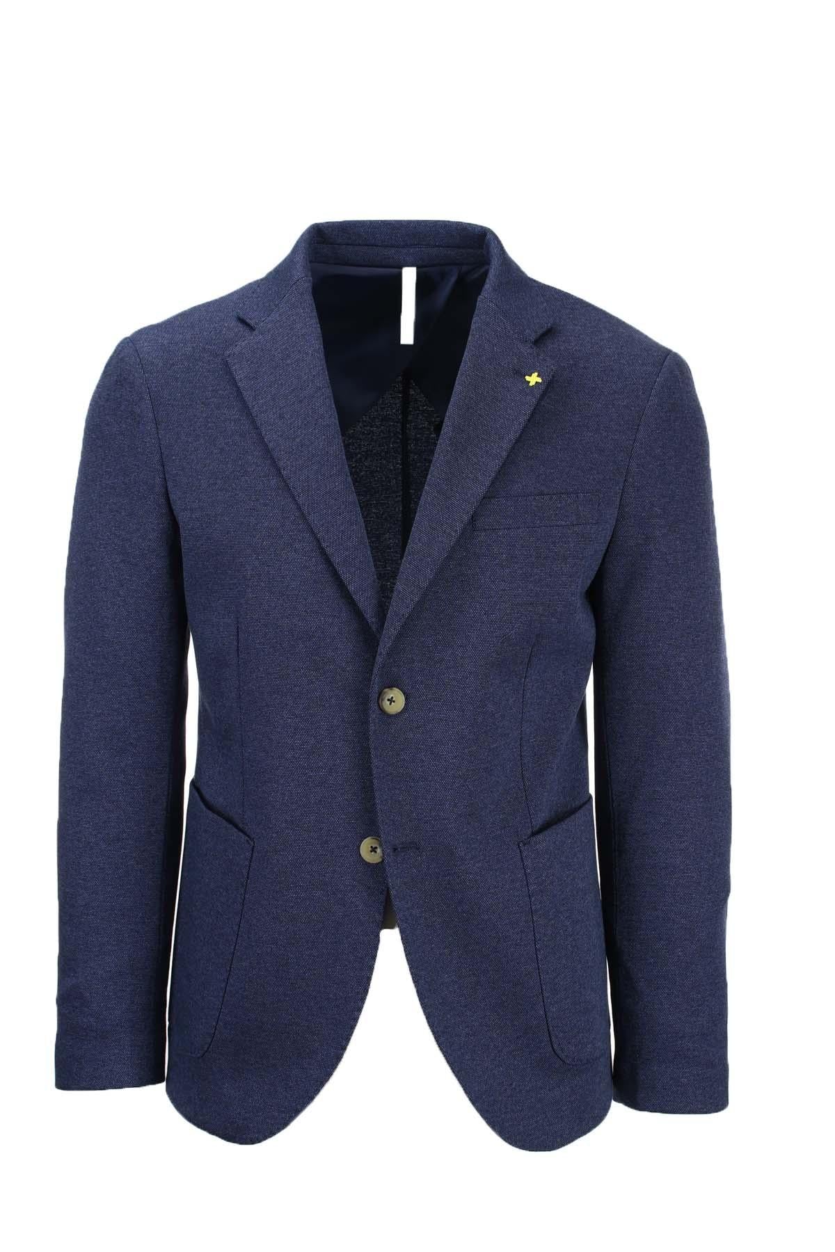 Giacca monopetto in tessuto stretch 