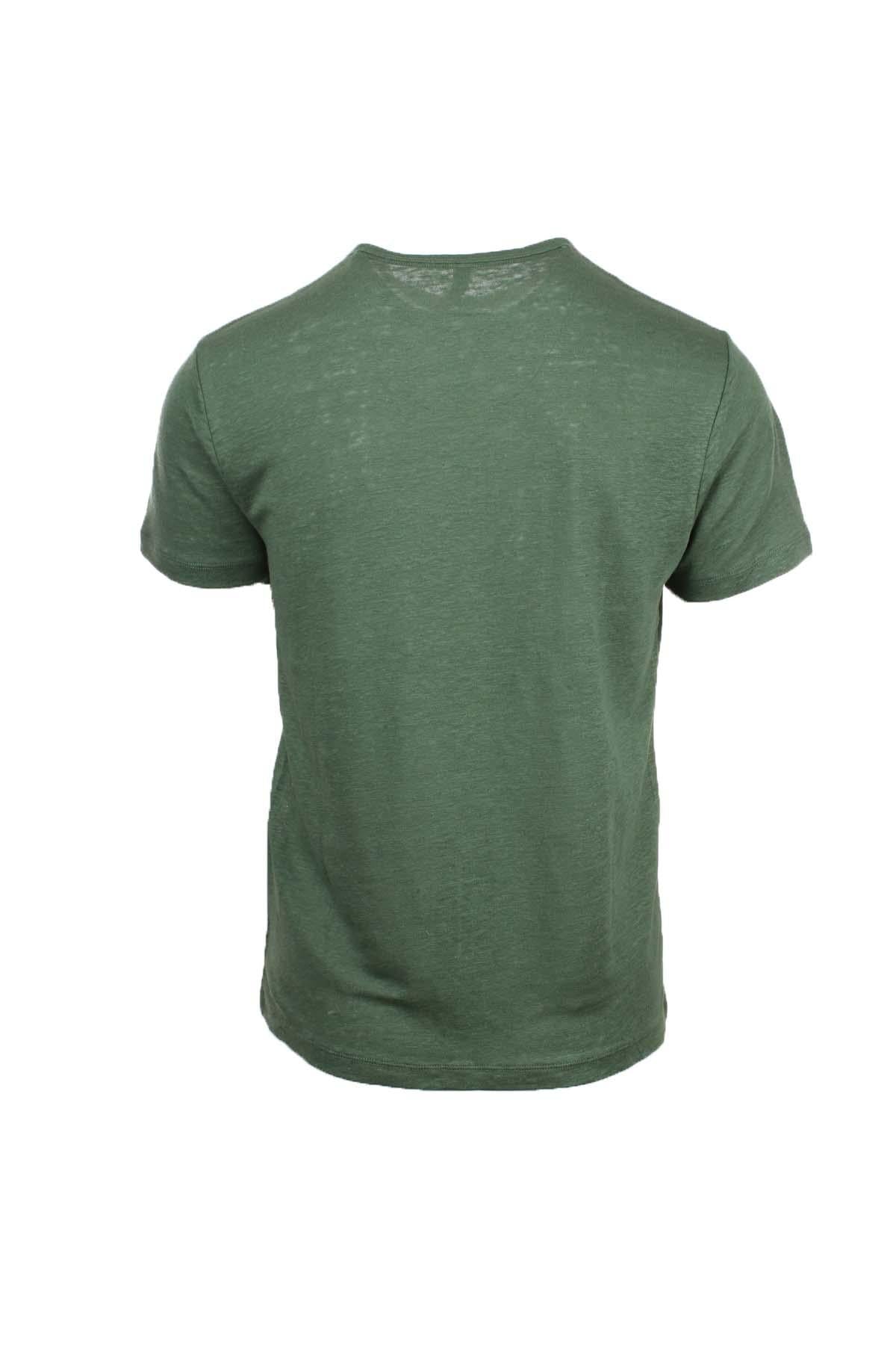 Maglia t shirt in filo di lino 