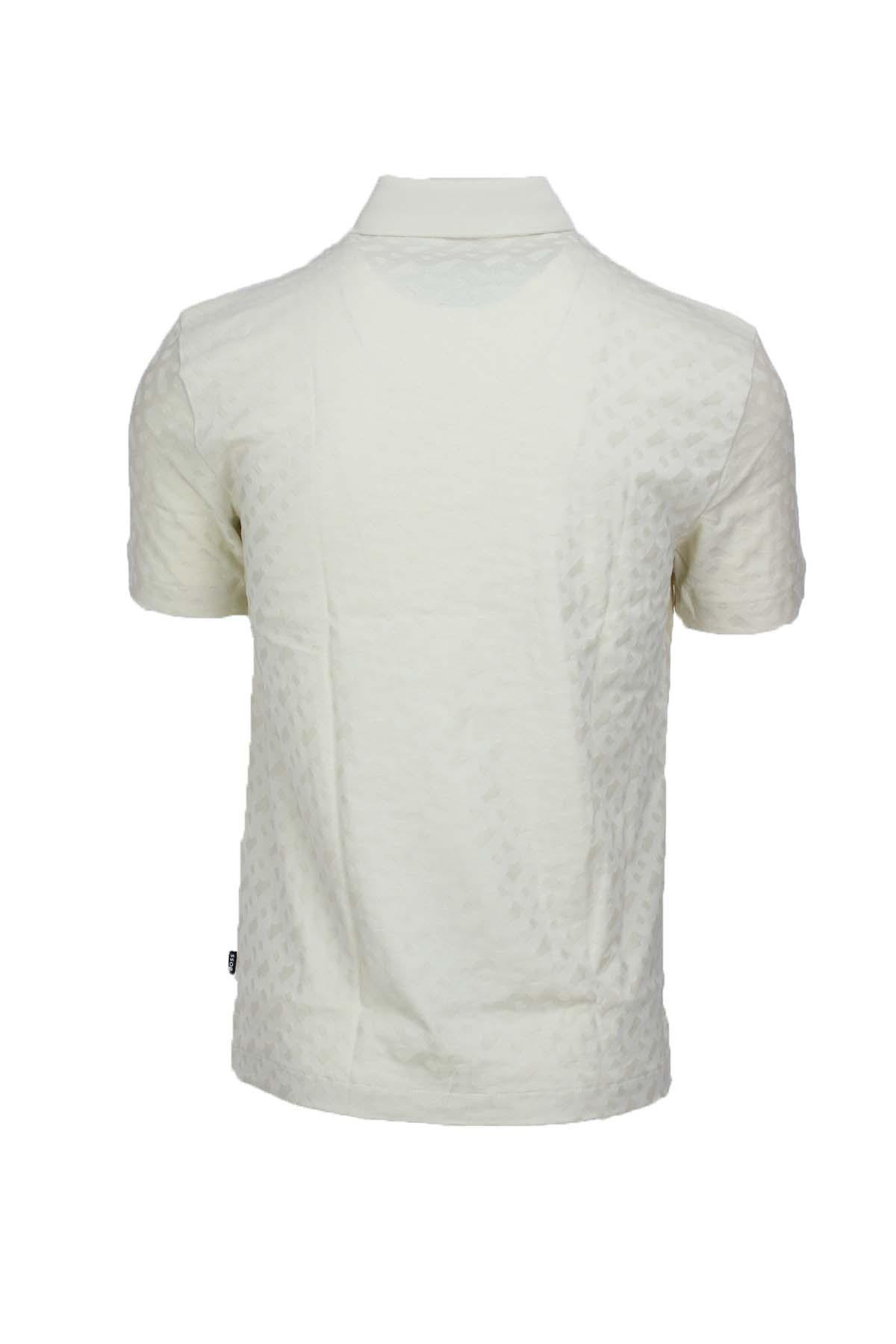 Polo mezza manica con monogrammi Boss 