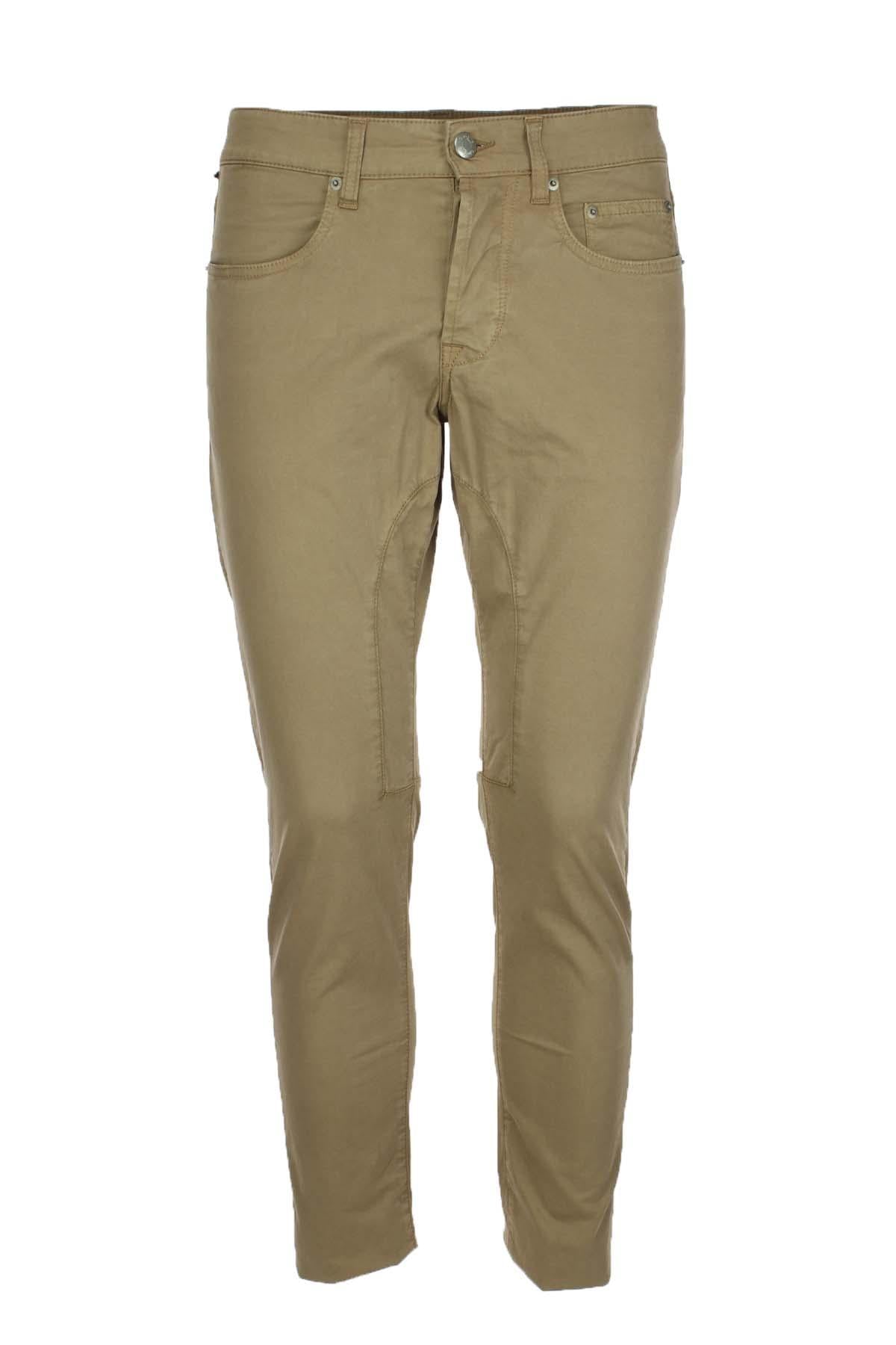 Pantalone 5 tasche in raso di cotone 