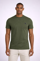 T-shirt uomo in cotone piquet con logo 