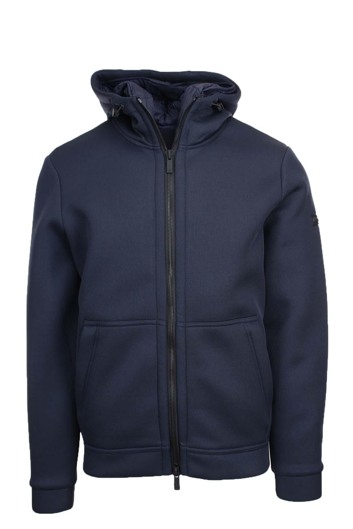 Giubbotto bomber in neoprene con interno staccabile 