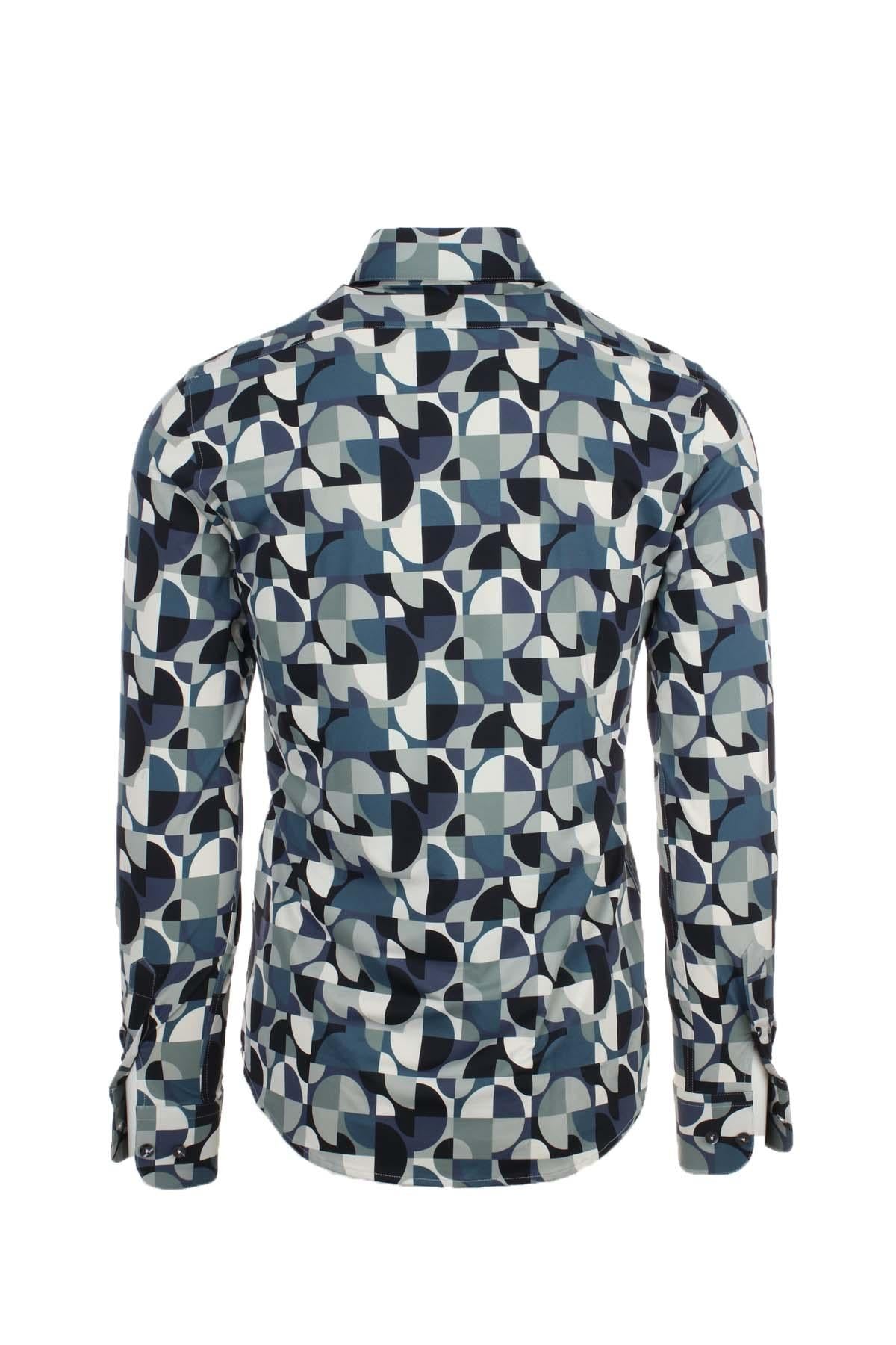 Camicia in tessuto tecnico fantasia 