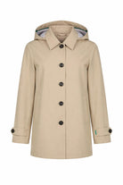 Caban Donna con Cappuccio in Tessuto Tecnico 