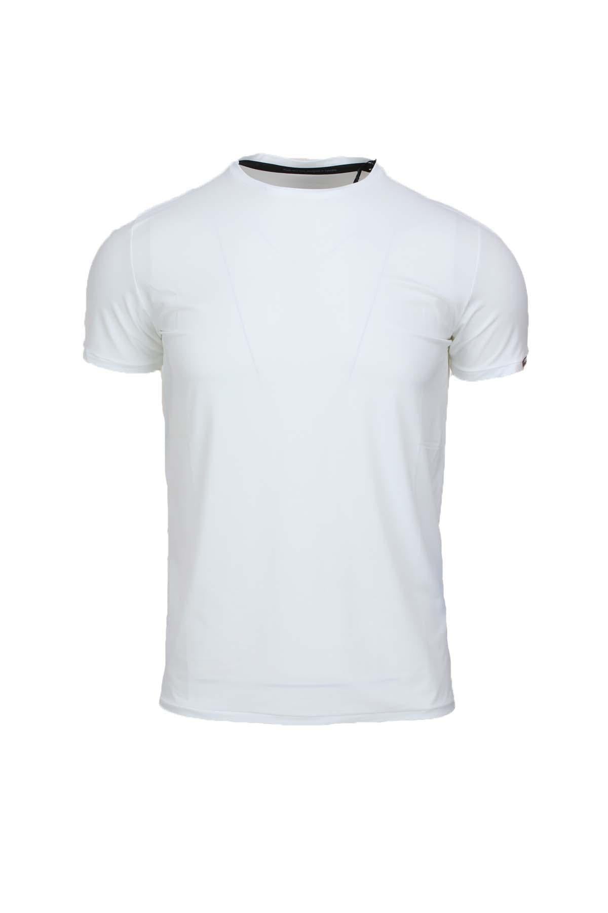 Tshirt mezza manica in tessuto tecnico stretch con logo 