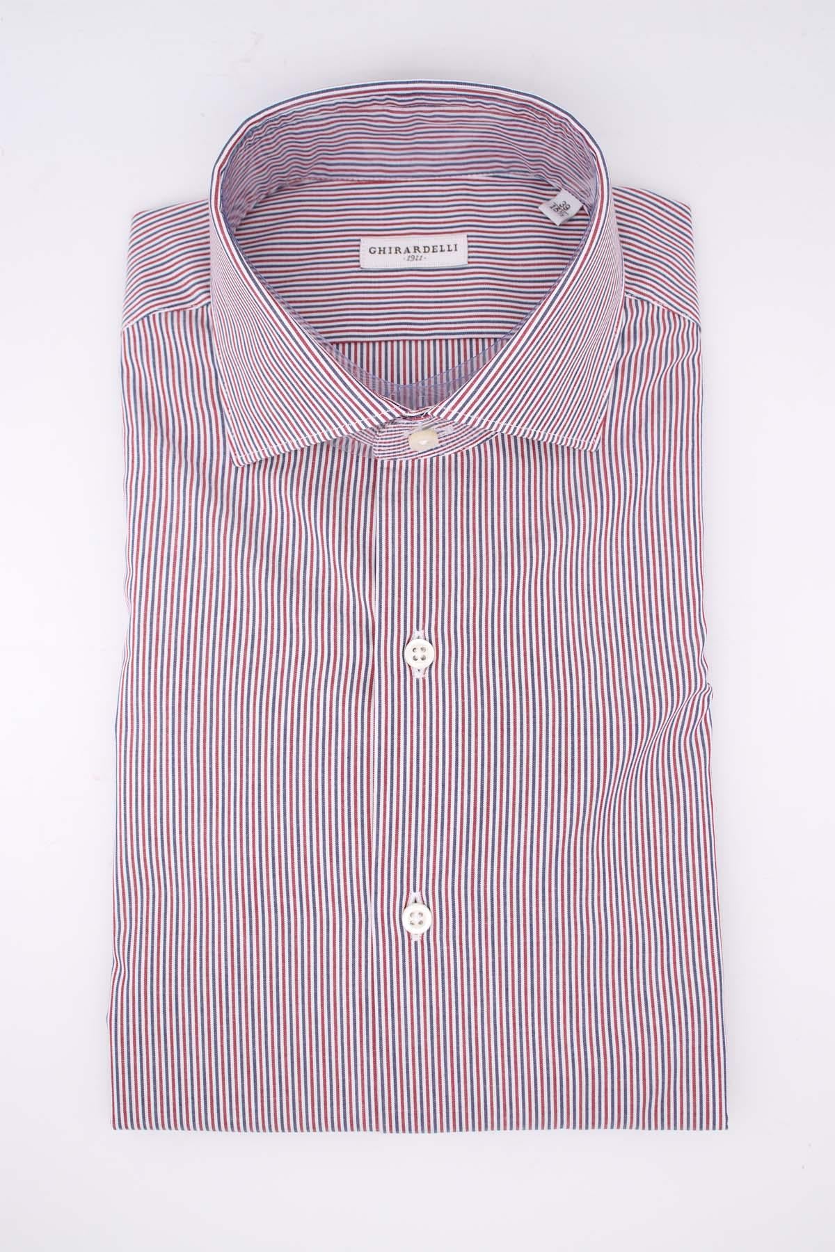 Camicia in cotone a righe multicolor 