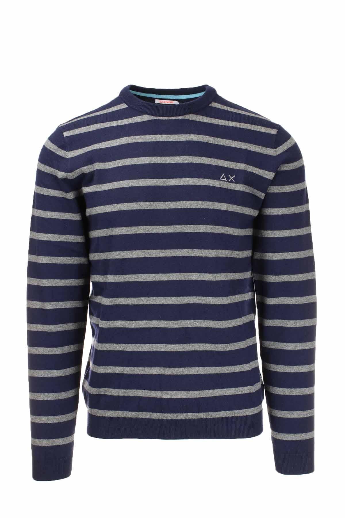 Pullover girocollo a righe 