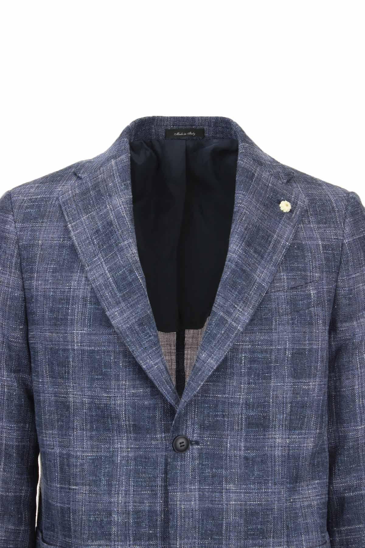 Giacca monopetto quadri 